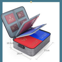 Bolsa de almacenamiento de certificados de documentos para el hogar, caja de carpeta de archivos de viaje multicapa, estuche organizador de tarjetas de crédito de pasaporte a prueba de agua - details 8