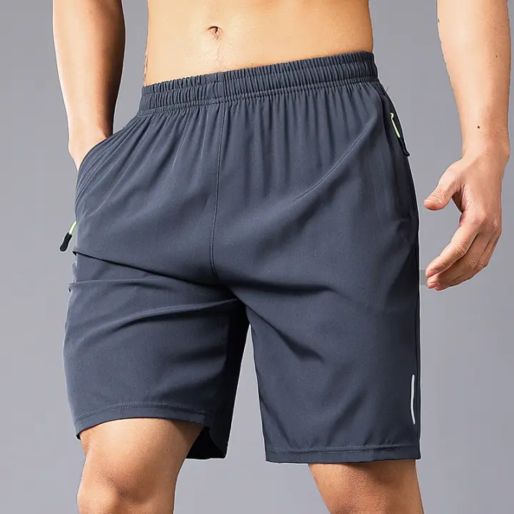 Shorts De Playa Para Hombre Verano Deporte Secado Rápido Con Bolsillos Cierre De Cremallera Pantalones De Entrenamiento Running Shorts De Gym Para Hombre Trabajo Físico - 1