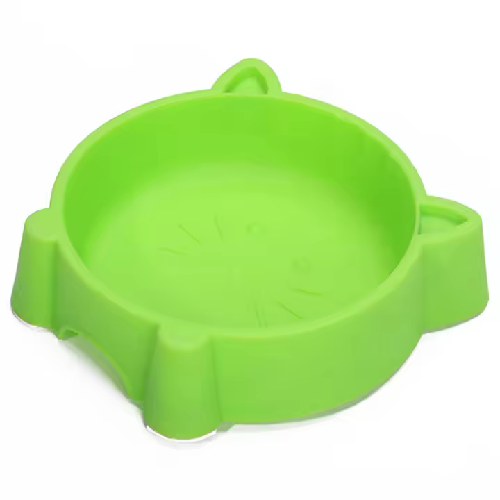 Cuenco con forma de gato para mascotas, cuenco de plástico ecológico antideslizante, cuenco para perros, cuencos de agua duraderos para gatos, suministros para mascotas - 1