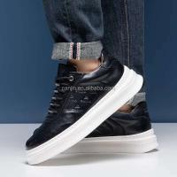 Nuevos zapatos blancos genuinos de alta calidad para hombre, zapatos de cuero de Italia, capa superior, zapatillas con elevador de Color desnudo puro para hombre - details 0