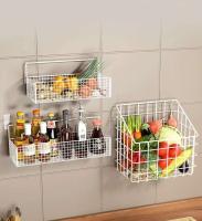 Estante de iluminación de cocina, cestas para colgar en la pared para frutas, verduras, cebollas, jengibre y O, no requiere perforación - details 3