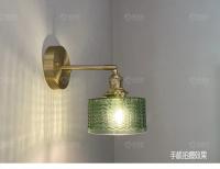 IWHD-Lámpara de pared de latón de estilo nórdico, luz creativa para espejo de baño, lectura de cabecera, candelabro de pared LED de cristal de cobre pequeño - details 22