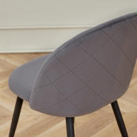 Juego de sillas de comedor de terciopelo para el hogar, set de asientos de estilo nórdico para cocina, cómoda, moderna, lujosa, diseño único, 4 unidades - details 2