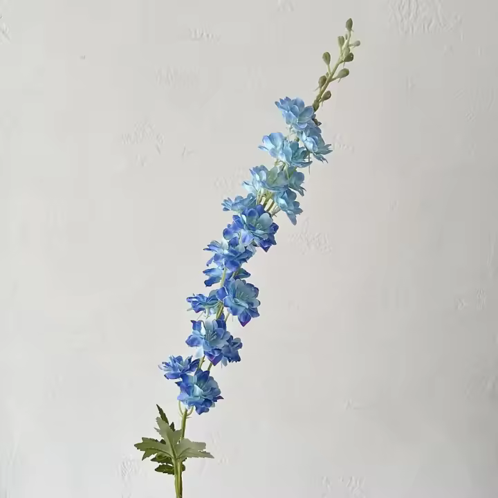 84CM Flor de Delphinium Artificial flores de seda de jacinto ramos de imitación tallo largo de Larkspur planta ramos de imitación florales - 1