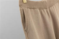 Nuevo En 2023 Conjunto De Moda Para Mujer 3 Piezas Vest Top + Chaqueta De Cremallera Larga + Pantalones Con Cintura Elástica Traje De Pista Tejido - details 15