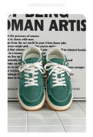 Nuevos zapatos de lona de realce medio-top verde militar tendencia de moda retro zapatos de hombre. - details 8