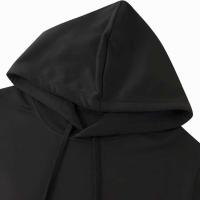 Decheng sudadera de color liso con bucle francés 100% algodón de alta calidad, tejido pesado de lana rugosa, cuello con capucha de invierno - details 6