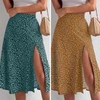 Falda de verano con estampado Floral para mujer, falda holgada de cintura alta, transpirable, elegante, ropa femenina - details 2