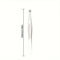 Pinzas para depilación, herramienta de maquillaje de cejas con gradiente, cortadora de cejas inclinada de acero inoxidable, herramienta de depilación y maquillaje - details 6