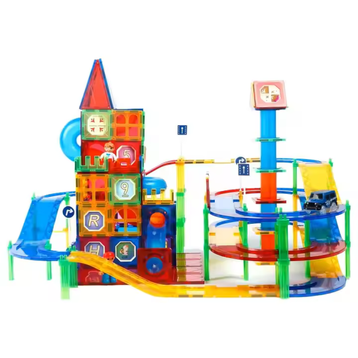 Romboss-Juego de construcción de empalme de pista/tubo de 7,5 cm, bloques de azulejos magnéticos, juguetes educativos Montessori para niños, regalo para niños - 1
