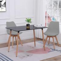 Juego de Mesa de Comedor y Sillas, 1 Mesa Redonda de 80 cm + 4 Sillas Blancas, de Diseño Nórdico - details 88