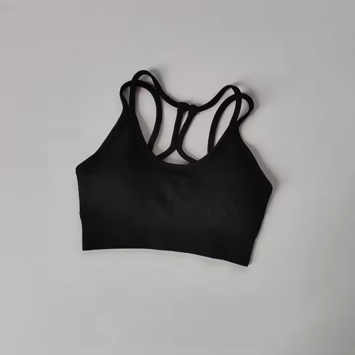 Sujetador deportivo transpirable para mujer, Tops deportivos a prueba de golpes, Top corto para gimnasio, sujetadores deportivos de realce, Top de entrenamiento para gimnasio, sujetador de Yoga sin costuras - 1
