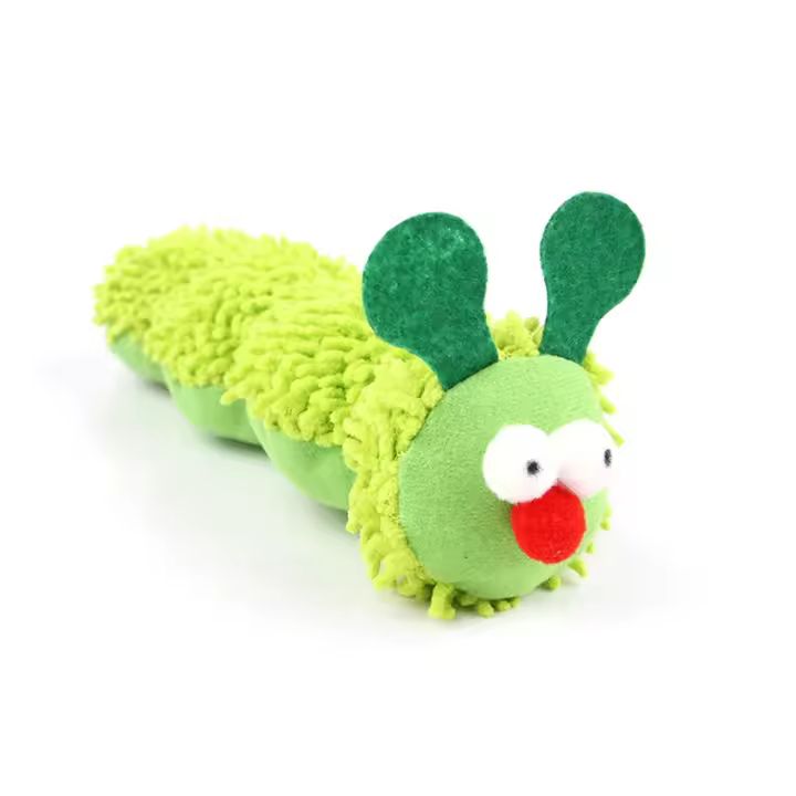 Juguete de Peluche en Forma de Caterpillar para Gatos Alivio del Aburrimiento Interactivo con Hierbas Suministros para Mascotas - 1