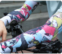 Mangas de brazo deportivas de seda de hielo, licra, tatuaje, manguito de protección UV transpirable, correr al aire libre, ciclismo, Fitness, manga de brazo de secado rápido - details 14