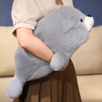 Almohada de sello Kawaii para niños y niñas, cojín de felpa de 30/40/60Cm, bonito Animal suave para acuario, morsa, León marino, regalo - details 9