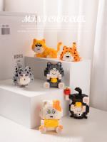 Micro particle building blocks cute and adorable dolls building blocks pet cats cartoon models jewelry children's toys - details 3