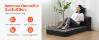 SucceBuy Sofá cama plegable 3 en 1, sofá cama plegable con 2 almohadas y funda lavable - details 0