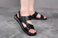 Sandalias de verano para hombre, cómodas sandalias de cuero con plataforma para exteriores, suela suave antideslizante, zapatos informales de trekking para verano, zapatos de playa para niño - details 24