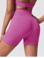 Lemon-conjunto deportivo de Yoga para mujer, mallas cortas de cintura alta y cuello redondo, sujetador cruzado, 2 piezas - details 7