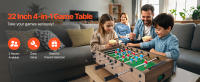 SucceBuy Juego de mesa de juegos combinada 4 en 1, mesa de hockey de aire de 32 pulgadas, mesa combinada múltiple con billar, hockey, futbolín - details 0