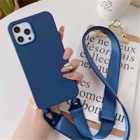 Funda de silicona mate con cordón y correa para collar cruzado para iPhone 16 15 14 Pro Max 11 12 13 XR X XS 6 7 8 Plus SE cubierta a prueba de golpes - details 10