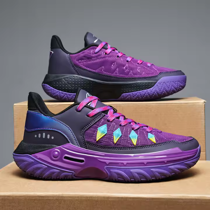 Nuevos zapatos de baloncesto transpirables finos de malla de verano, zapatillas informales ligeras con absorción de impacto y suela suave - 1