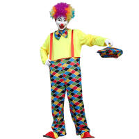Disfraz de payaso adulto para hombre, disfraz de Halloween, mascarada, circo, estilo de terror, ropa de actuación de fiesta divertida - details 8