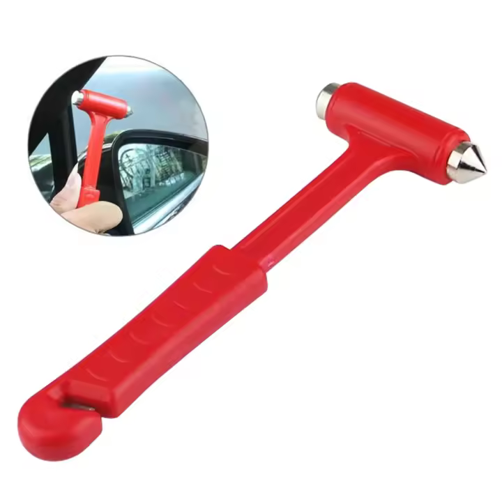 Herramienta de escape de emergencia para coche, martillo de escape de autoayuda, rompeventanas de emergencia, artefacto de vidrio para golpear, 1 unidad - 1