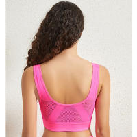 Sujetador deportivo de color sólido para mujer, top de fitness, gimnasio, yoga, entrenamiento atlético, suave, acolchado - details 17