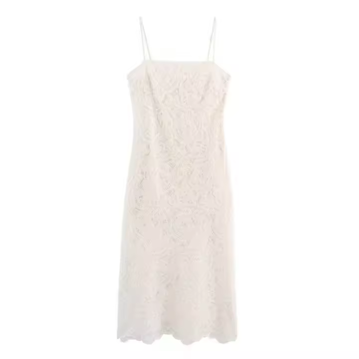 OUWU- Vestido de Playa para Fiesta Universal Vestidos Bordados 2025 Nuevas Mujeres Midi Noche Verano Resort Vacaciones Elegante - 1