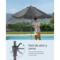 Sombrilla de Jardín 300 cm, UPF 50+, Parasol, 30 ° de Inclinación en dos Direcciones, con , para Patio, Terraza, , Piscina, sin Base, Beige GPU30BE - details 30