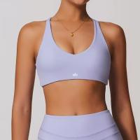 ALO yoga set con cojín sujetador chaleco ajuste desnudo sensación de elevación de cadera media running pantalones de fitness - details 2