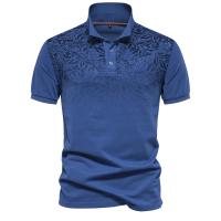 Polos de mezcla de algodón con estampado degradado de nuevo diseño para hombres Polos de manga corta de moda de verano para hombres - details 11