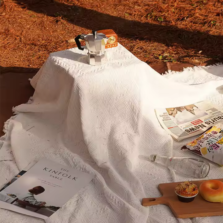 Almohadilla de picnic al aire libre, tela engrosada, manta de campamento de excursión portátil, manta doméstica, playa, césped, mantel - 1