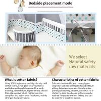 Protectores de cuna para bebés, barandillas de algodón para recién nacidos, colchonetas tejidas, cunas, protectores de cama de algodón anticaída - details 5
