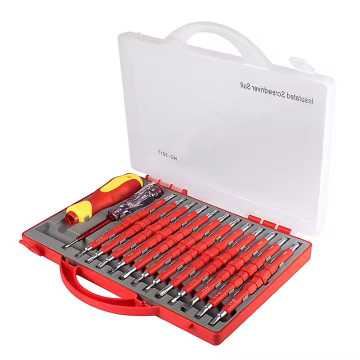 Juego de destornilladores eléctricos para electricista, herramientas profesionales con estuche, 1000V, 26 piezas - 1