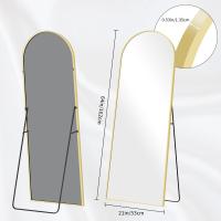 Espejo de Pie Curvado Grande Espejos de Pared con Marco de Oro Aluminio 161 x 52 cm - details 3