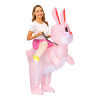 Disfraz de conejo de Pascua de dibujos animados, conejo blanco grande, mascota de Cosplay - details 3