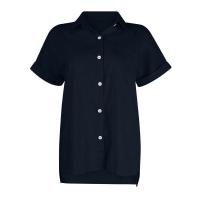 Camisa Simple y a la Moda para Mujer Algodón y Lino Informales, Clásicas con Manga Corta y Borlas - details 68