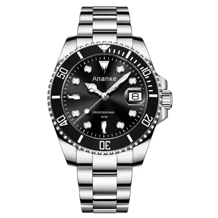 Reloj de Pulsera de Cuarzo de Lujo para Hombres Resistente al Agua, Luminoso, Correa de Aleación, Reloj de Negocios de Alta Gama - 1
