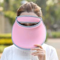 Verano ajustable protección solar Anti-UV visera sombrero para el sol cubierta facial escudo parasol gorra de ala ancha - details 7