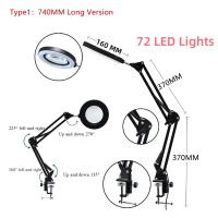 Lupa LED Iluminada 3 Colores 72LED 8X/10X Ideal para Reparación de Hierro de Soldadura, Lámpara de Mesa, Cuidado de la Belleza de la Piel - details 6