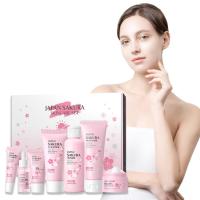 Set de Cuidado de la Piel de Sakura 7/5pcs Crema Facial, Serum, Limpiador de Piel, Protector Solar, Crema para los Ojos Caja de Regalo para Mujeres - details 1