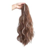 Peluca de cola de caballo con clip de permanente de maíz, extensión de cola de caballo, cola de caballo corta ondulada y rizada ombre, postizo de cola de caballo con clip esponjoso para mujeres - details 4