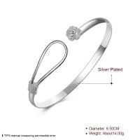 Pulsera de plata para mujer, brazalete con diseño de flores y plantas, regalo romántico - details 0