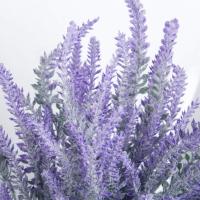10 paquetes de flores falsas, lavanda artificial, plantas sintéticas de plástico para decoración del hogar, boda, cocina, jardín, patio, porche, ventana, centros de mesa de oficina, decoraciones para interiores y exteriores, color púrpura - details 3