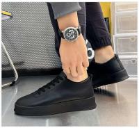 Moda al aire libre Pu cuero altura creciente zapatos corrientes casuales negros, zapatos deportivos para hombres - details 14