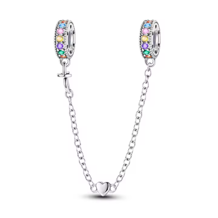 Colgante de Pulsera de Plata Esterlina 925 Cadena de Gemas Multicolor Regalo Nuevo 2024 para Damas - 1