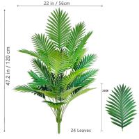 Palmera de Plástico Verde Planta Falsa Tropical para Jardín en Casa Ramas de 49.2 pulgadas - details 14