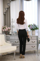 Camisa blanca de manga larga para mujer, blusas básicas de oficina, moda coreana, primavera y otoño - details 6